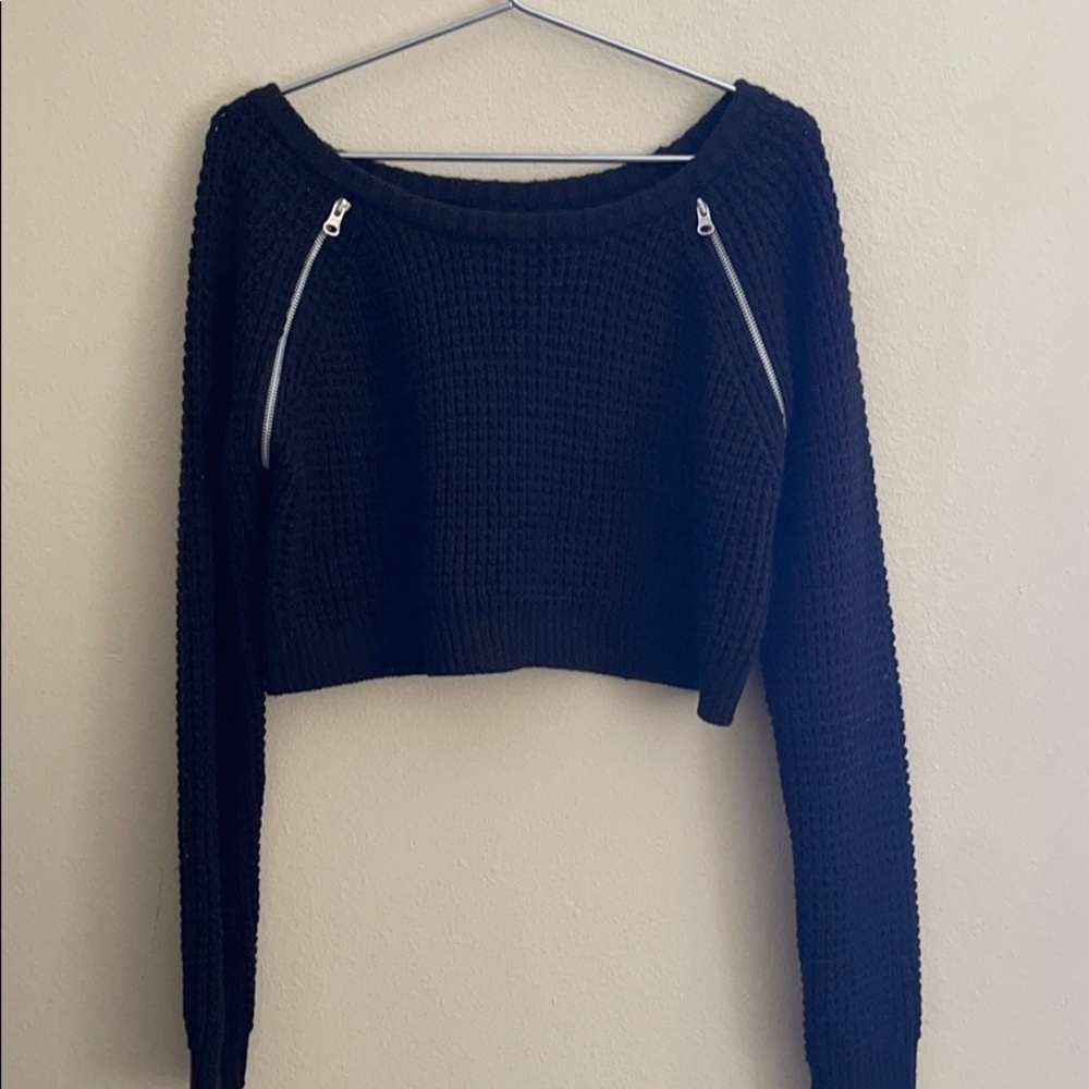 AQUA cropped sweater